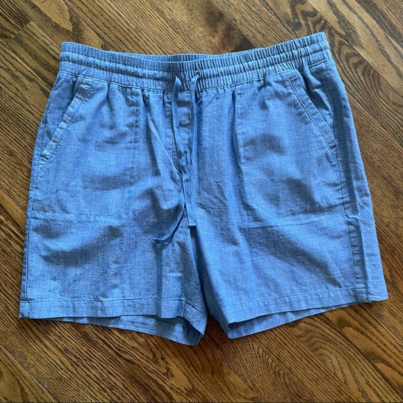 Talbots PULL-ON JOGGER SHORTS - NEWPORT CHAMBRAY- Large - Picture 1 of 4